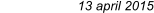 13 april 2015