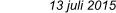 13 juli 2015