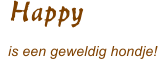 Happy     is een geweldig hondje!