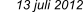13 juli 2012