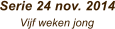 Serie 24 nov. 2014       Vijf weken jong